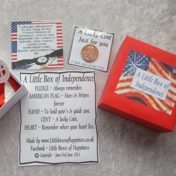 A Little Box of Independence - Independence day Gift, USA, Handmade Gift,