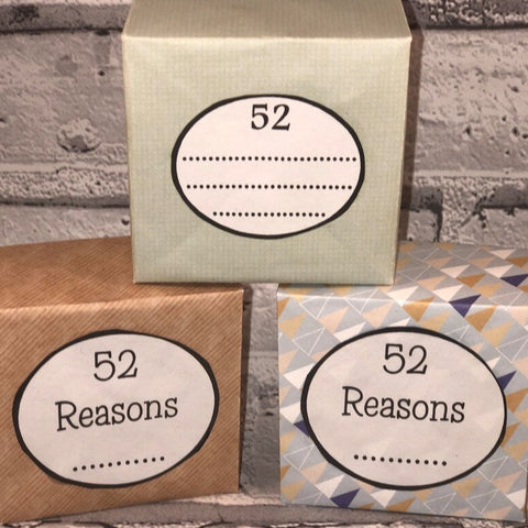 52 Reasons or 1 Year of ~ 52 blank cards, Make your own