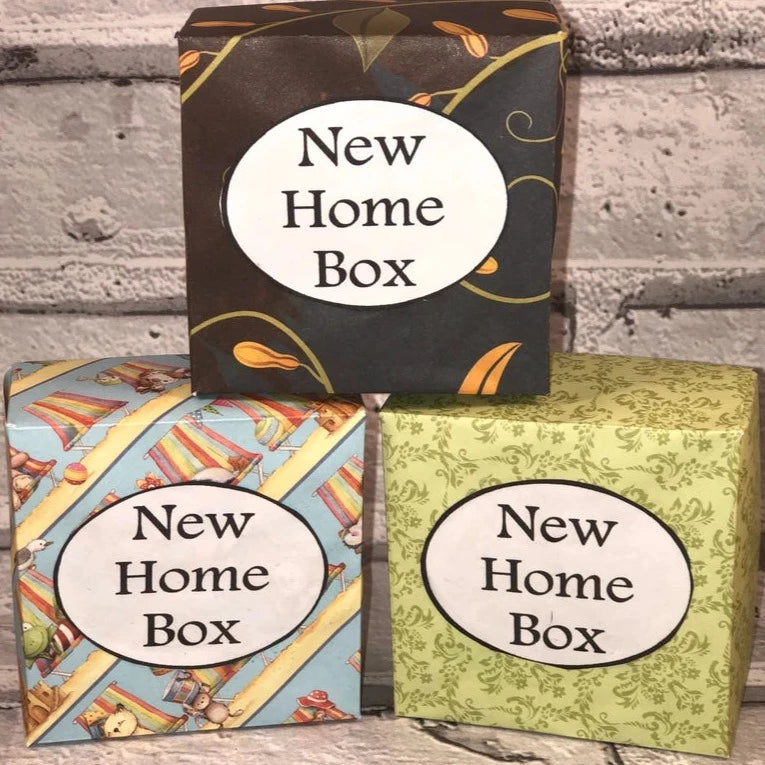 New Home Box - Moving house, Leaving home Gift, Handmade.