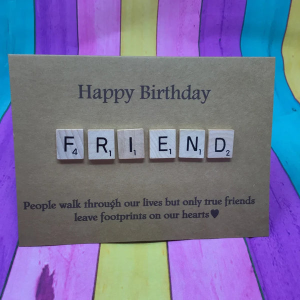 Friend Scrabble Birthday Card