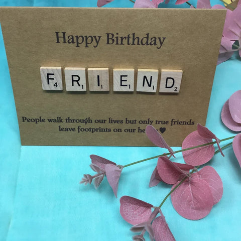 Friend Scrabble Birthday Card