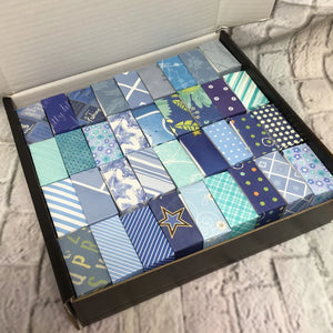 Shades of blue, Handmade gift Boxes, Origami boxes, favour boxes, designs.wedding favour, jewellery boxes, 36 boxes