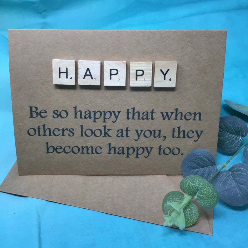 Happy - Scrabble Birthday Card, special card, birthday card, friend.